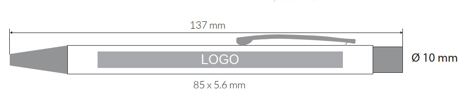 Ab 115 Cent: Gummierte Kugelschreiber inklusive Druck Ihres Namens, Firma oder Logo. Muster gratis!