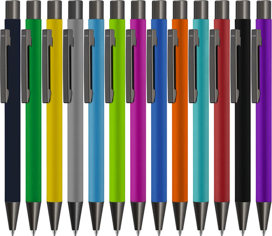 From 115 cents: Rubberized ballpoint pens including printing of your name, company or logo. Free samples!