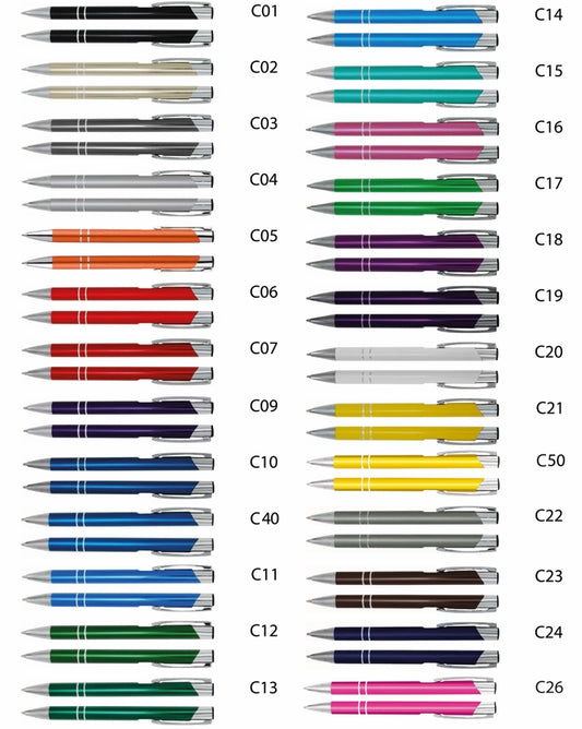 From 69 cents: Ballpoint pen made of solid metal including printing of your name, company or logo. Free sample!